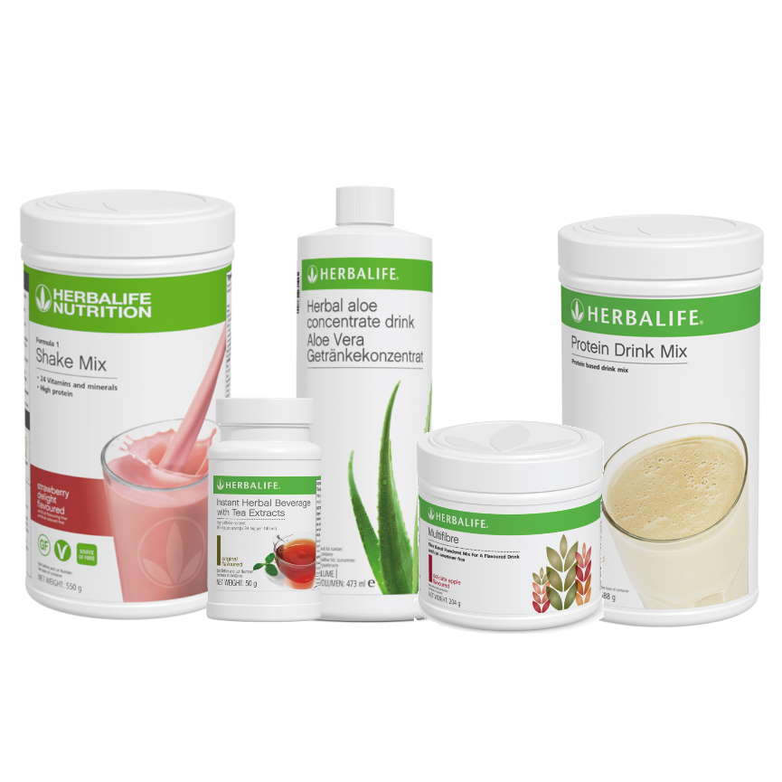 Herbalife Full POWER PACK – Shake, Tea, Aloe, Multifibre, Protein Drink Mix